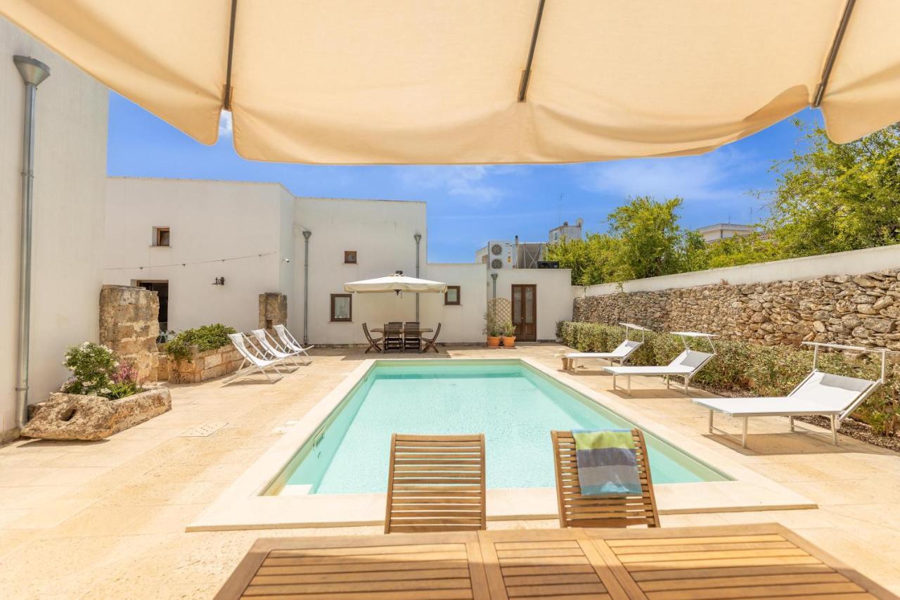 Courtyard With Pool Villa Racale Exterior photo